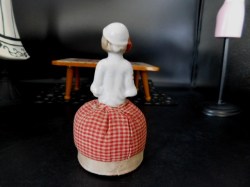 5 inch half doll red check bk